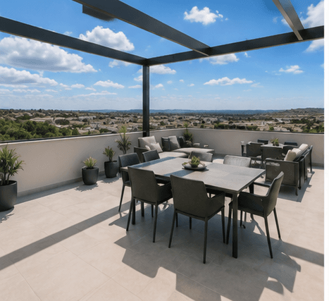 Modern Brand New 3-Bedroom Penthouse with A Large Terrace in Gharghur