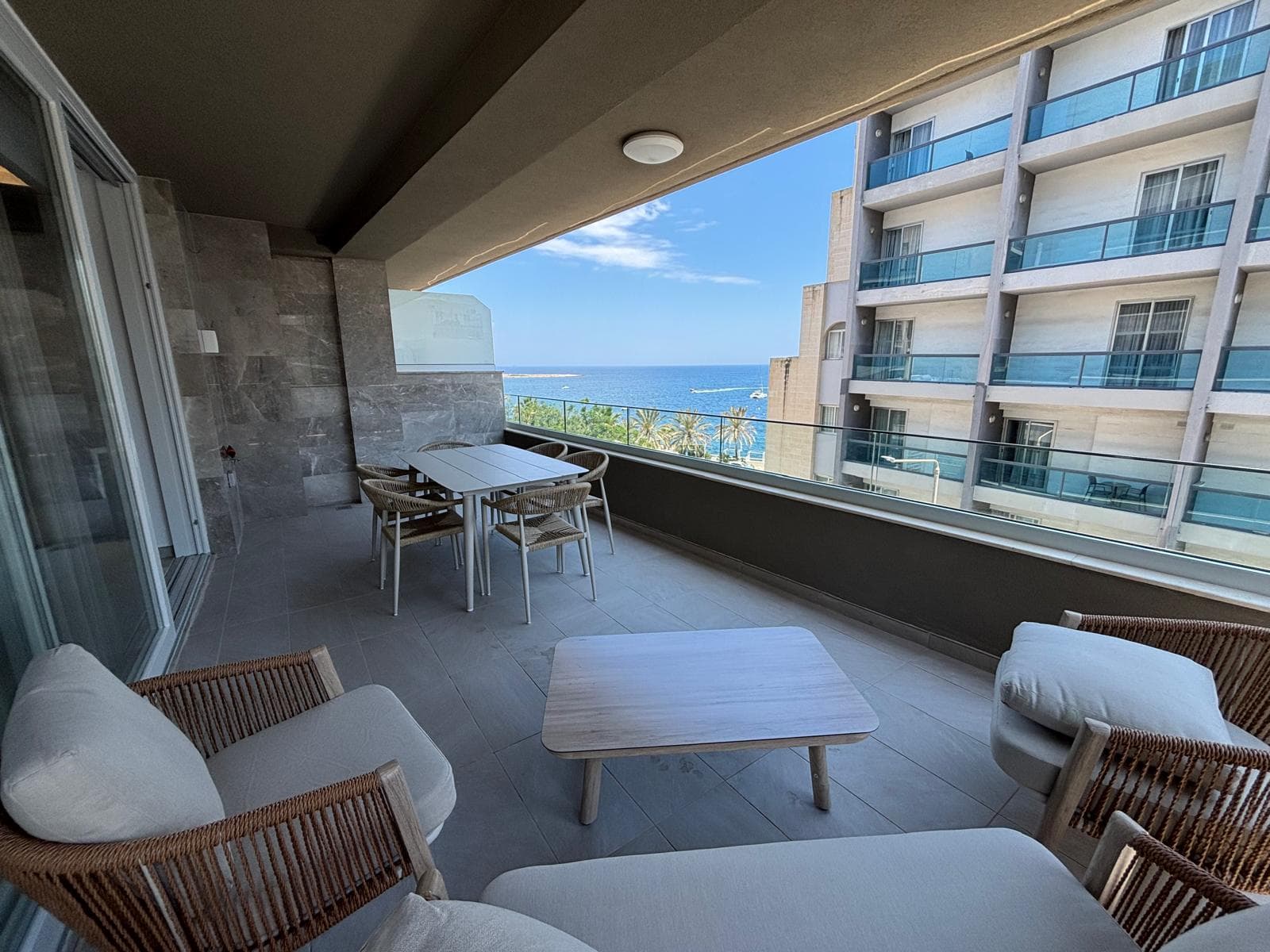 Luxury Furnished 3-Bedroom Sea View Apartment in Qawra